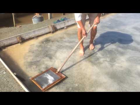 Production of salt (salt flower) - Piranske Soline