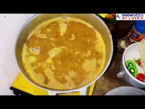 How to cook ground nut soup Liberian style +eating simple lifestyle