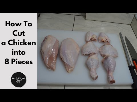 How to Cut a Chicken Into 8 pieces | Easy Tutorial | Knife Skills