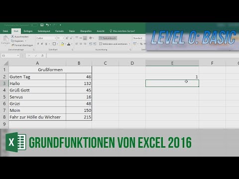 Microsoft Office Excel 2016 Tutorial: Die Grundlagen! [DEUTSCH/GERMAN] [1440p]