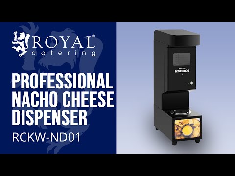 video - Dávkovač na omáčky - sýrová omáčka k nachos - moderní design - 4,8 l - 55–80 °C - černý - Royal Catering