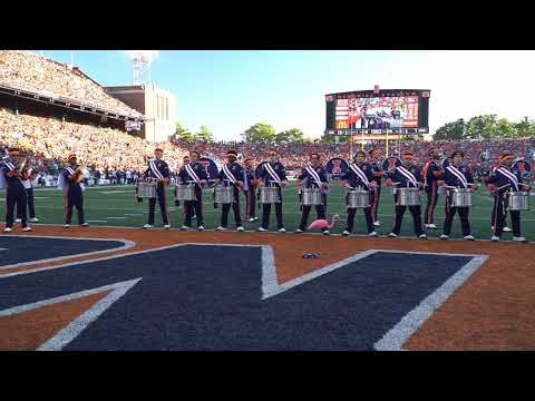 Marching Illini Drumline Performance | ILLINOIS vs Michigan 10.19.2024