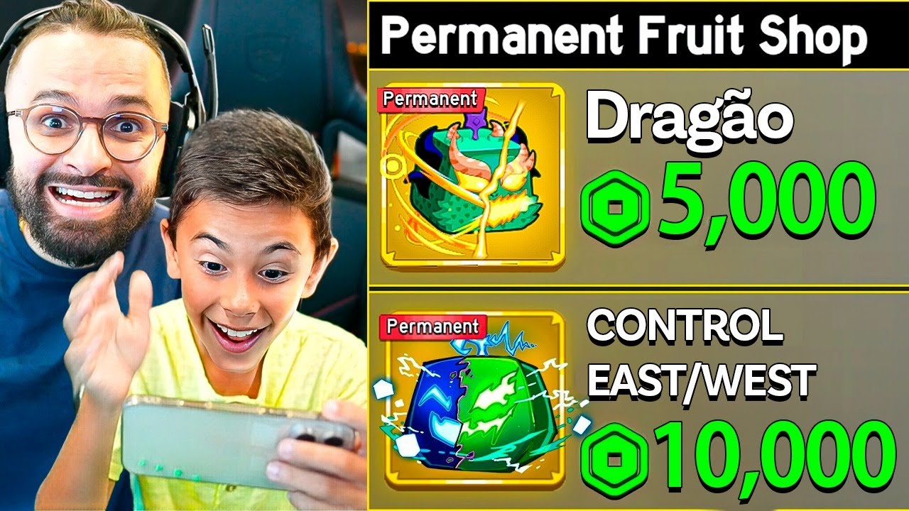 Deixei uma Criança de 9 Anos Escolher TUDO QUE ELE QUISER no Blox Fruits