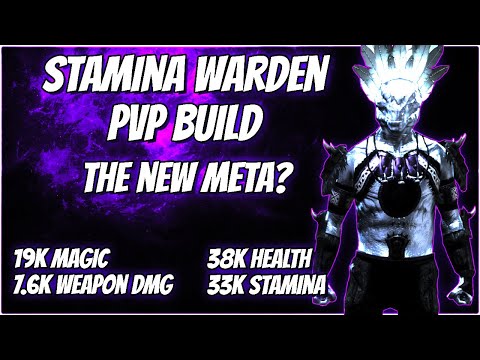 ESO - Medium Armor Stamina Warden PvP Build 😱 The New Stamina Meta? Flames of Ambition PTS Update