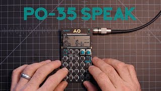 Video thumbnail for TE PO-35 Speak Introduction by Red Means Recording