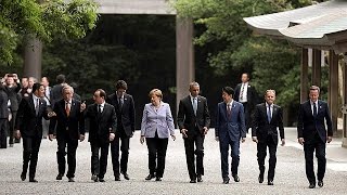G7 leaders visit Japanese holy shrine ahead of sum