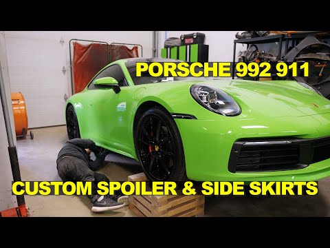 Porsche 992 911 Project Custom Spoiler & Sideskirts