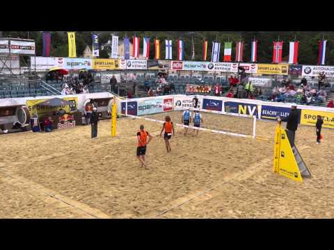 Huber/Seidl vs. Peda/Samoilovs - CEV Baden Masters 2013 - R2