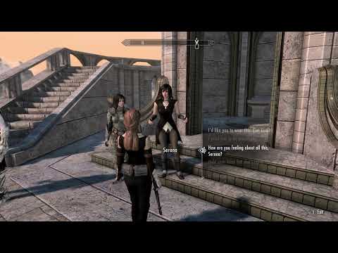 Serana at Auriel's Chapel and Castle Volkihar, Revoiced Vanilla lines (SDA mod 3.0) - Skyrim