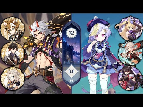 C0 Arataki Itto Mono Geo / C1 Qiqi Taser - v3.6 Spiral Abyss (Floor 12) - Genshin Impact