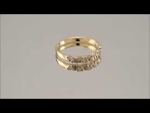 9ct Gold 1/3ct Diamond Zig Zag Ring - D8023