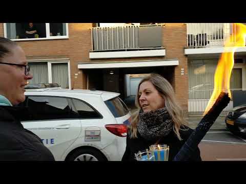 Torchlight procession in Schaesberg in the Netherlands.