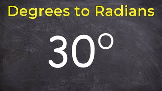 Converting degrees to radians - Math tutor online tutorial