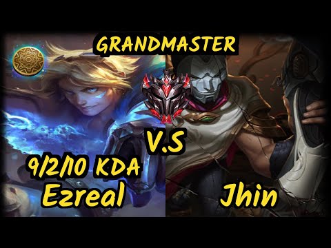 Luger (EZREAL) vs JHIN - 9/2/10 KDA BOTTOM ADC GAMEPLAY - EUW Ranked GRANDMASTER