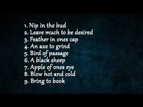 Idioms and Idiomatic Expressions (SS 2, JAMB, WAEC, NECO, Post-UTME, NABTEB)