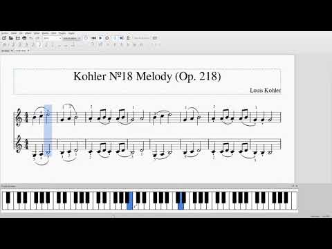 Kohler Nº18 (Melody) Op.218 - Piano tutorial