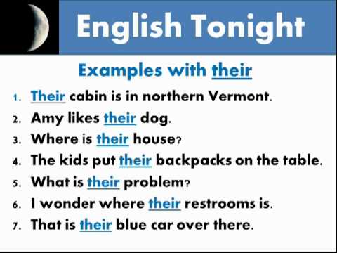 There Their They're - Homophones - Learn English