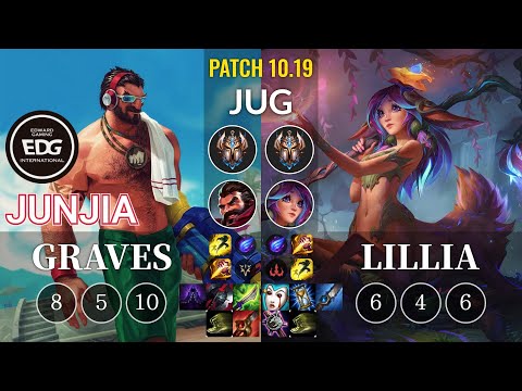 EDG JunJia Graves vs Lillia Jungle - KR Patch 10.19