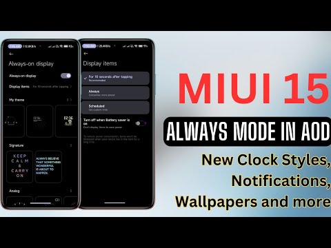 MIUI 15 Always on Display - Customizing Clock Styles, Notifications and Wallpapers ⚡