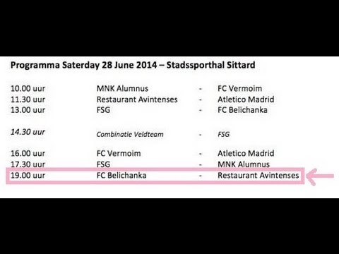 FF CUP F.S.G. match 7 FC Belichanka - Restaurant Avintenses saturday 28-06-2014