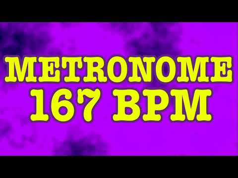 167 BPM Metronome - 10 Minute Metronome - 167BPM Click Track - 10 Minute Timer - Metrónomo 167 BPM