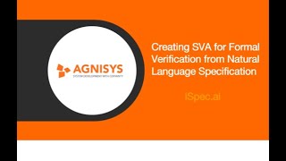 Creating SVA for Formal Verification from Natural Language Specification: iSpec.ai