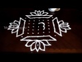 Simple lotus flowers kolam designs with 13-3-3 straight | chukkala muggulu with dots| rangoli design