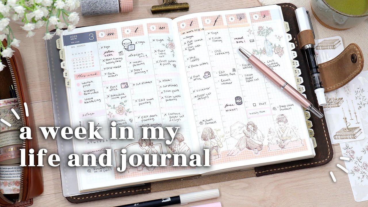 🌷 A Week in my Hobonichi Journal & Shop Launch Preparation || March 2025