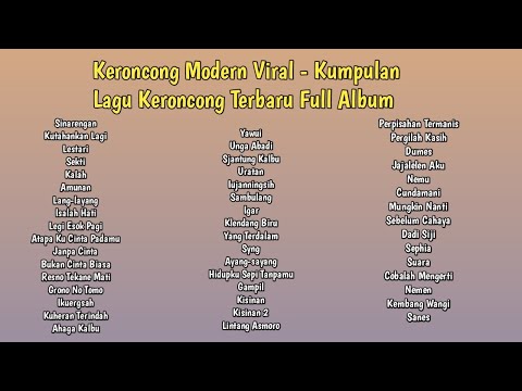 Keroncong Modern Viral 2025 – Kumpulan Lagu Keroncong Terbaru Full Album