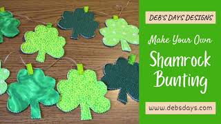 How to Make a St. Patrick's Day Shamrock Fabric Garland : DIY Holiday Bunting Tutorial