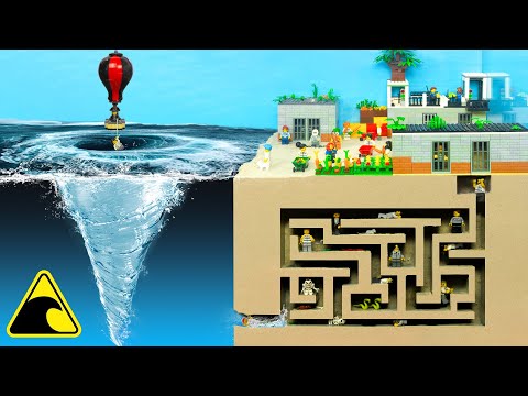 Maximum Security Prison Hit By Water Vortex Whirlpool - Jailbreak Maze Flood - Dam Breach Experiment