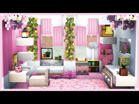 Ultimate Pink Bedroom Tutorial - Minecraft