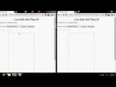 PeerJS Live Edit (DEMO) using WebRTC
