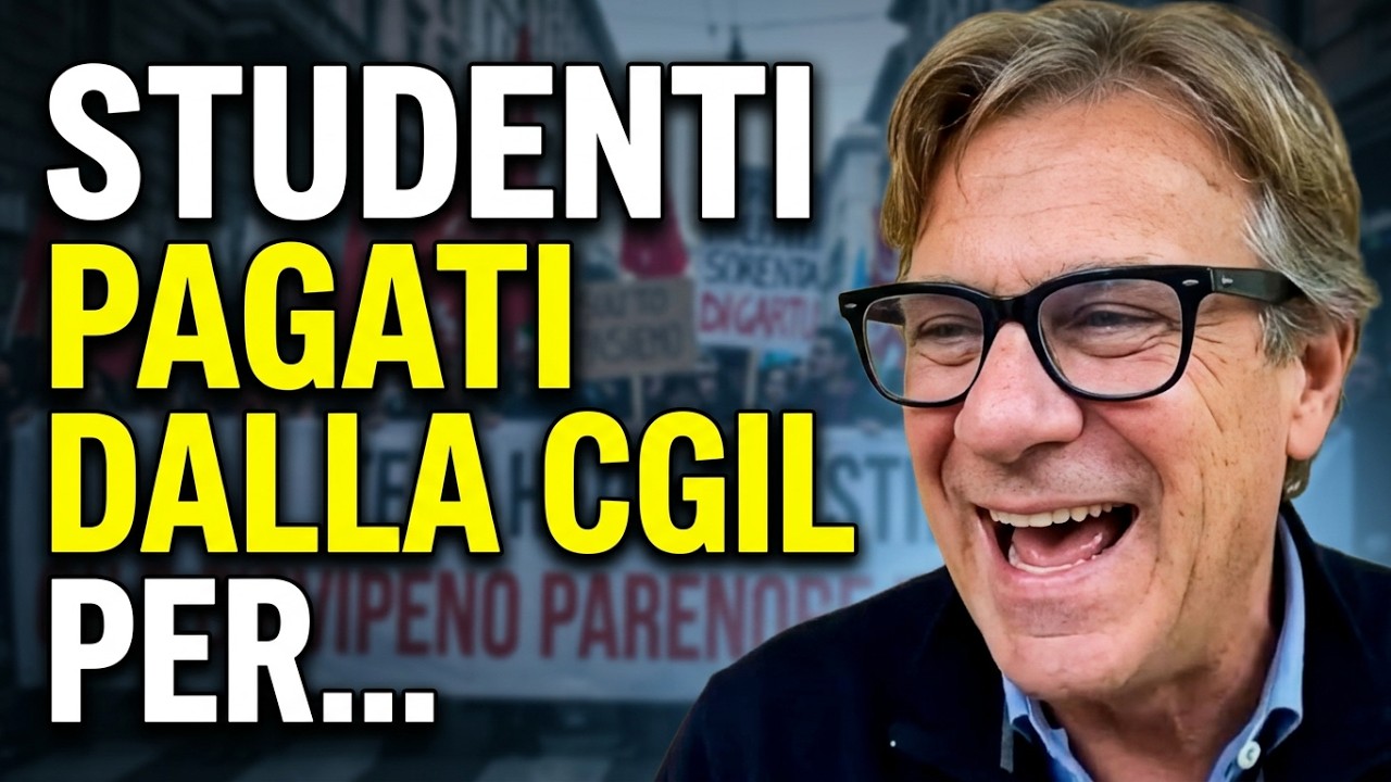 NICOLA PORRO: "INCREDIBILE, STUDENTI PAGATI DALLA CGIL PER PROTESTARE?"