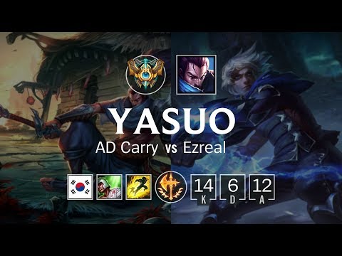 Yasuo ADC vs Ezreal - KR Challenger Patch 8.24