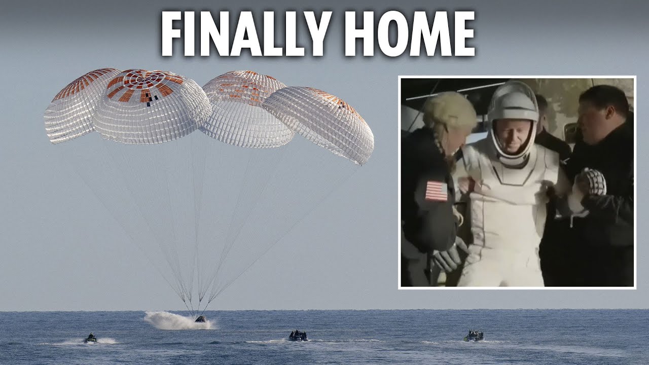 Stranded Nasa astronauts finally return to Earth after 9 months stuck in space