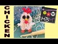 Chicken Charm Mini Figurine Rainbow Loom Band Tutorial