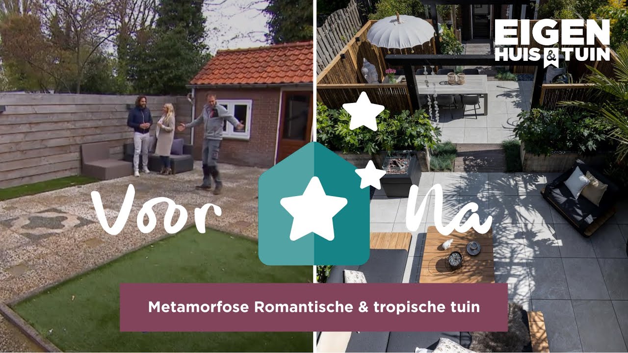 Een romantische en moderne tuin met tropische invloeden | Metamorfose | Eigen Huis & Tuin