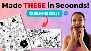 I Made a Coloring Page in Seconds Using Canva – Anyone Can Do This!