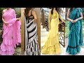 Frill/Ruffle Saree Design Collection | Latest Party Wear Ruffle Saree Design | New Fashion Dresses