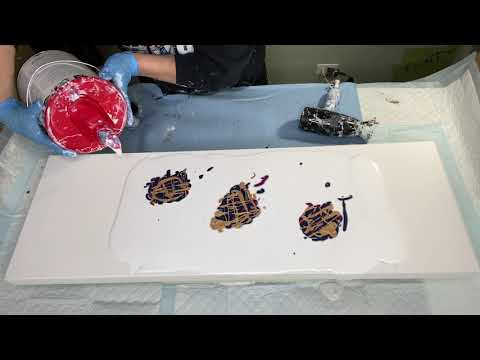 Sheleeart Bloom Triptych on a 12x36 canvas