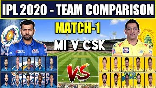 IPL 2020 Match 1 - MI vs CSK Honest Team Comparison | Mumbai Indians vs Chennai Super Kings 2020 IPL