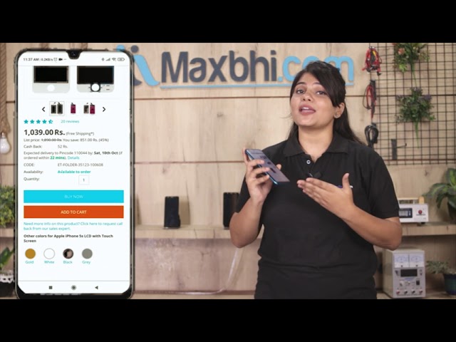 Product video thumbnail for LCD with Touch Screen for Panasonic Eluga S - Black (display glass combo folder)