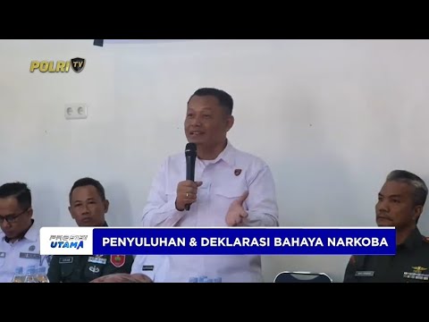 POLDA SULAWESI TENGGARA GELAR PENYULUHAN DAN DEKLARASI BAHAYA NARKOBA DI KAMPUNG SALO