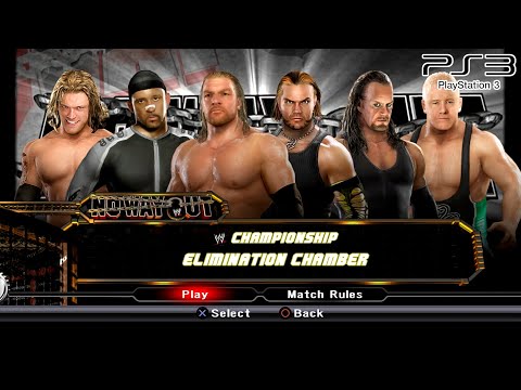 WWE SVR 2009 - Triple H VS Jeff Hardy VS MVP VS Undertaker VS Edge VS Finlay - Elimination Chamber
