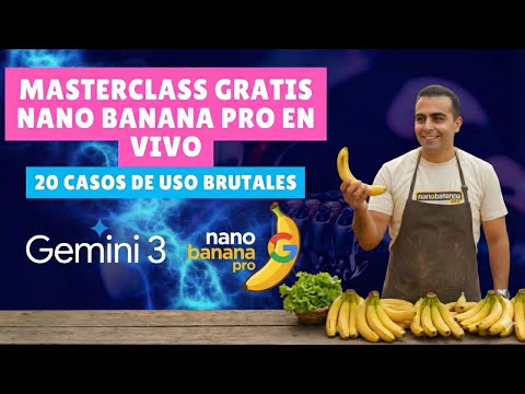 Aprende a crear imágenes poderosas con Gemini 3 y NanoBanana Pro🚀🍌 para negocio, educación y vida