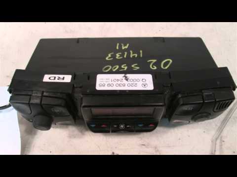 2002 Mercedes S500 Temperature Climate/AC heater control 220TYPE - mbiparts.com Used OEM Merc... OEM