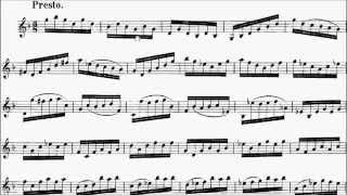 ABRSM Clarinet 2014-2017 Grade 8 C:1 C1 Bach Presto (BWV 1001) Sheet