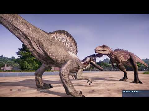 Jurassic World Evolution: Spinosaurus vs Carcharodontosaurus (Base Genome)