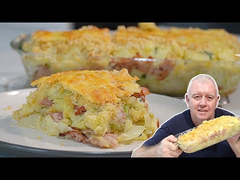 Ultimate IRISH Comfort Food, Cabbage, BACON, and MASHED Potato Casserole
